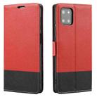 For Samsung Galaxy Note10+ Cross Texture Magnetic Horizontal Flip Leather Case with Card Slots & Holder & Wallet(Red) - 1
