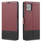 For Samsung Galaxy Note10+ Cross Texture Magnetic Horizontal Flip Leather Case with Card Slots & Holder & Wallet(Wine Red) - 1