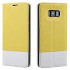 For Samsung Galaxy S8 Cross Texture Magnetic Horizontal Flip Leather Case with Card Slots & Holder & Wallet(Yellow) - 1