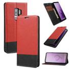 For Samsung Galaxy S9 Cross Texture Magnetic Horizontal Flip Leather Case with Card Slots & Holder & Wallet(Red) - 1