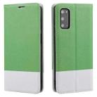 For Samsung Galaxy S20 Cross Texture Magnetic Horizontal Flip Leather Case with Card Slots & Holder & Wallet(Green) - 1