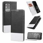 For Samsung Galaxy S20 Ultra Cross Texture Magnetic Horizontal Flip Leather Case with Card Slots & Holder & Wallet(Black) - 1