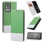 For Samsung Galaxy S20 Ultra Cross Texture Magnetic Horizontal Flip Leather Case with Card Slots & Holder & Wallet(Green) - 1