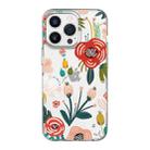 Mutural HUAJIANJI Series PC + TPU Floral Design Shockproof Case For iPhone 13(Begonia) - 1