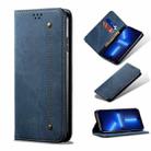 For iPhone 13 Pro Max Denim Texture Casual Style Horizontal Flip Leather Case with Holder & Card Slots & Wallet (Blue) - 1