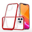 For iPhone 13 Pro Bright Series Clear Acrylic + PC+TPU Shockproof Case (Red) - 1