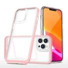 For iPhone 13 Pro Max Bright Series Clear Acrylic + PC+TPU Shockproof Case (Pink) - 1