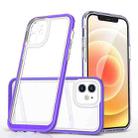 For iPhone 12 mini Bright Series Clear Acrylic + PC+TPU Shockproof Case (Purple) - 1