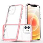 For iPhone 12 Bright Series Clear Acrylic + PC+TPU Shockproof Case(Pink) - 1