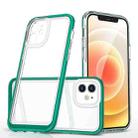 For iPhone 12 Bright Series Clear Acrylic + PC+TPU Shockproof Case(Dark Green) - 1