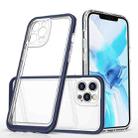 For iPhone 12 Pro Max Bright Series Clear Acrylic + PC+TPU Shockproof Case(Navy Blue) - 1