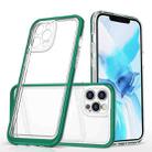 For iPhone 12 Pro Max Bright Series Clear Acrylic + PC+TPU Shockproof Case(Dark Green) - 1