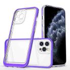 For iPhone 11 Pro Bright Series Clear Acrylic + PC+TPU Shockproof Case (Purple) - 1