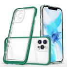 For iPhone 11 Pro Max Bright Series Clear Acrylic + PC+TPU Shockproof Case (Dark Green) - 1