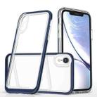 For iPhone XR Bright Series Clear Acrylic + PC+TPU Shockproof Case(Navy Blue) - 1