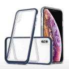 For iPhone XS Max Bright Series Clear Acrylic + PC+TPU Shockproof Case(Navy Blue) - 1
