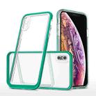 For iPhone XS Max Bright Series Clear Acrylic + PC+TPU Shockproof Case(Dark Green) - 1