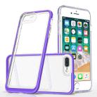 Bright Series Clear Acrylic + PC+TPU Shockproof Case For iPhone 8 Plus / 7 Plus(Purple) - 1