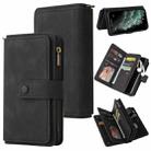 Skin Feel PU + TPU Horizontal Flip Leather Case with Holder & 15 Cards Slot & Wallet & Zipper Pocket & Lanyard For iPhone 11 Pro Max(Black) - 1