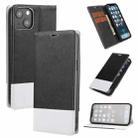 For iPhone 13 mini Cross Texture Magnetic Horizontal Flip Leather Case with Card Slots & Holder & Wallet (Black) - 1