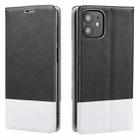 For iPhone 12 / 12 Pro Cross Texture Magnetic Horizontal Flip Leather Case with Card Slots & Holder & Wallet(Black) - 1