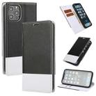 For iPhone 12 Pro Max Cross Texture Magnetic Horizontal Flip Leather Case with Card Slots & Holder & Wallet(Black) - 1