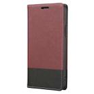 For iPhone 12 Pro Max Cross Texture Magnetic Horizontal Flip Leather Case with Card Slots & Holder & Wallet(Wine Red) - 2