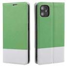 For iPhone 11 Cross Texture Magnetic Horizontal Flip Leather Case with Card Slots & Holder & Wallet (Green) - 1