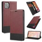 For iPhone 11 Pro Cross Texture Magnetic Horizontal Flip Leather Case with Card Slots & Holder & Wallet (Wine Red) - 1
