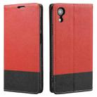 For iPhone XR Cross Texture Magnetic Horizontal Flip Leather Case with Card Slots & Holder & Wallet(Red) - 1