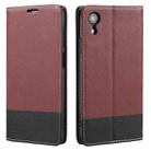 For iPhone XR Cross Texture Magnetic Horizontal Flip Leather Case with Card Slots & Holder & Wallet(Wine Red) - 1