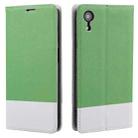 For iPhone XR Cross Texture Magnetic Horizontal Flip Leather Case with Card Slots & Holder & Wallet(Green) - 1