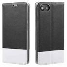 For iPhone SE 2022 / SE 2020 / 8 / 7 Cross Texture Magnetic Horizontal Flip Leather Case with Card Slots & Holder & Wallet(Black) - 1