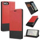 Cross Texture Magnetic Horizontal Flip Leather Case with Card Slots & Holder & Wallet For iPhone 8 Plus / 7 Plus(Red) - 1