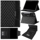 For iPad Pro 11 (2021 / 2020 / 2018) / Air 10.9 2020 Checkered Pattern Horizontal Flip Leather Tablet Case with Holder & Card Slots & Hand Strap(Black) - 1