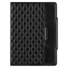 For iPad Pro 11 (2021 / 2020 / 2018) / Air 10.9 2020 Checkered Pattern Horizontal Flip Leather Tablet Case with Holder & Card Slots & Hand Strap(Black) - 2
