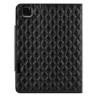 For iPad Pro 11 (2021 / 2020 / 2018) / Air 10.9 2020 Checkered Pattern Horizontal Flip Leather Tablet Case with Holder & Card Slots & Hand Strap(Black) - 3