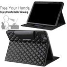 For iPad Pro 11 (2021 / 2020 / 2018) / Air 10.9 2020 Checkered Pattern Horizontal Flip Leather Tablet Case with Holder & Card Slots & Hand Strap(Black) - 6