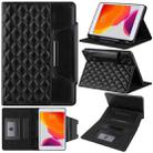 Checkered Pattern Horizontal Flip Leather Case with Holder & Card Slots & Hand Strap For iPad mini 5 / 4(Black) - 1