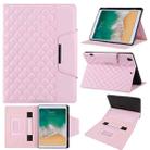 Checkered Pattern Horizontal Flip Leather Case with Holder & Card Slots & Hand Strap For iPad 9.7 (2018 / 2017) / Air 2 / Air / Pro 9.7 2016(Pink) - 1