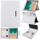 Checkered Pattern Horizontal Flip Leather Case with Holder & Card Slots & Hand Strap For iPad 9.7 (2018 / 2017) / Air 2 / Air / Pro 9.7 2016(White) - 1