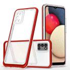 For Samsung Galaxy A02s 166mm Bright Series Clear Acrylic + PC+TPU Shockproof Case(Red) - 1