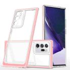 For Samsung Galaxy Note20 Ultra Bright Series Clear Acrylic + PC+TPU Shockproof Case(Pink) - 1
