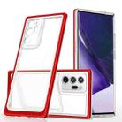 For Samsung Galaxy Note20 Ultra Bright Series Clear Acrylic + PC+TPU Shockproof Case(Red) - 1