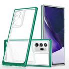 For Samsung Galaxy Note20 Ultra Bright Series Clear Acrylic + PC+TPU Shockproof Case(Dark Green) - 1