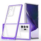 For Samsung Galaxy Note20 Ultra Bright Series Clear Acrylic + PC+TPU Shockproof Case(Purple) - 1