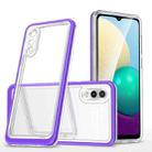 For Samsung Galaxy A02 Bright Series Clear Acrylic + PC+TPU Shockproof Case(Purple) - 1