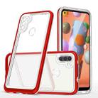 For Samsung Galaxy A11 Bright Series Clear Acrylic + PC+TPU Shockproof Case(Red) - 1