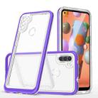 For Samsung Galaxy A11 Bright Series Clear Acrylic + PC+TPU Shockproof Case(Purple) - 1