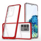 For Samsung Galaxy S20 Ultra Bright Series Clear Acrylic + PC+TPU Shockproof Case(Red) - 1